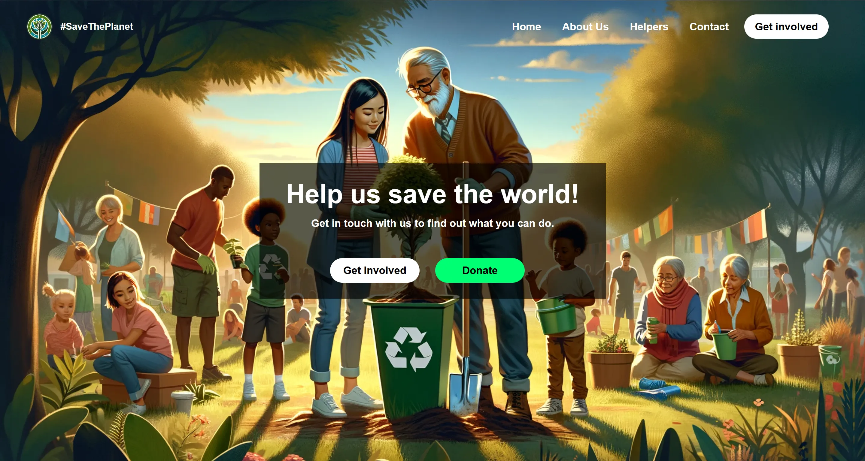 A screenshot of SaveThePlanet